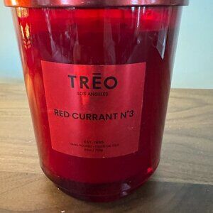 TREO Los Angeles RED CURRANT N”3 WICK HAND POURED CANDLE 25 oz in glass Jar with